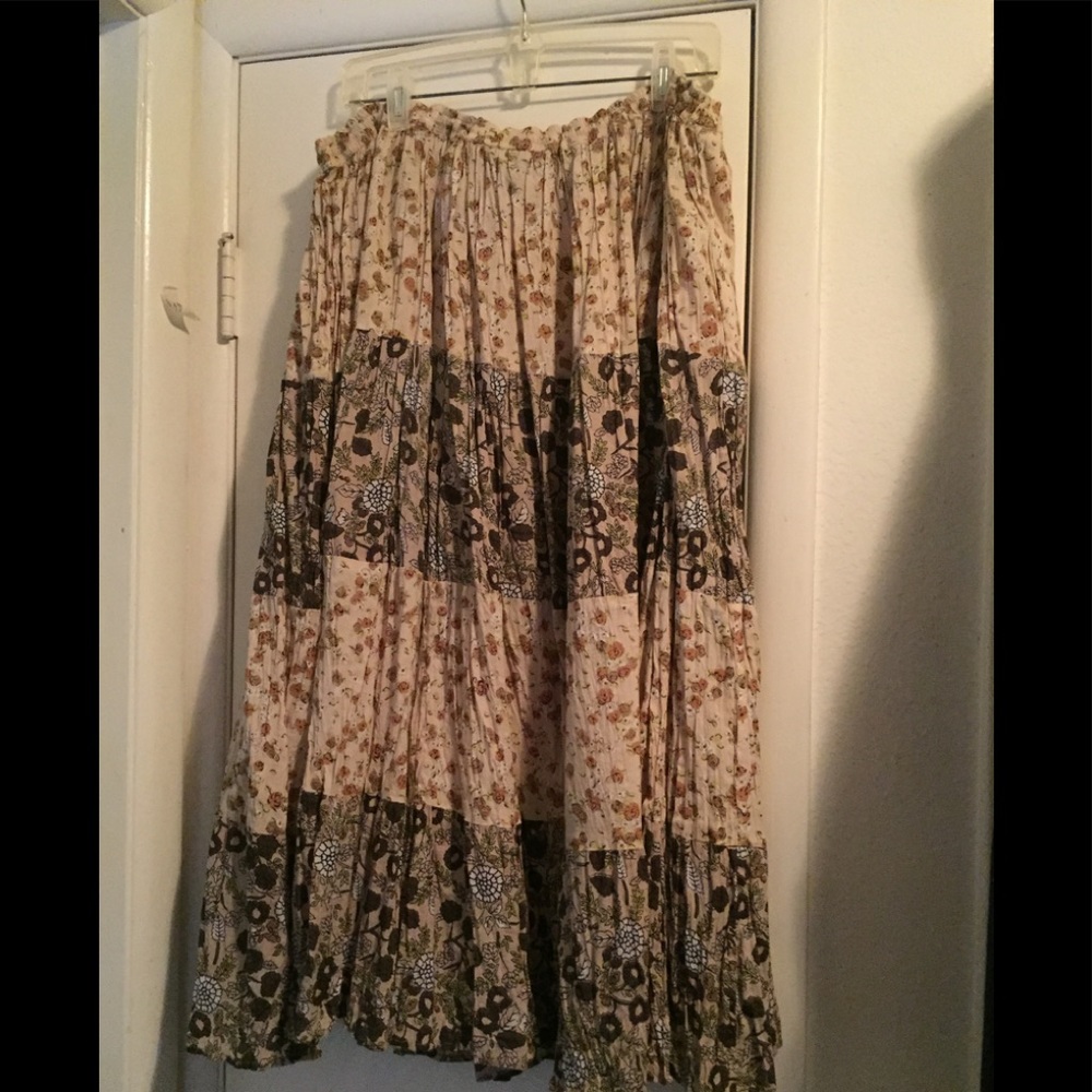 Cute skirt crinkle fabric lightweight drawstring